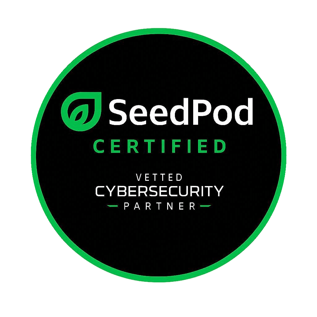 SeedPod Certified Vetted Cybersecurity Partner badge